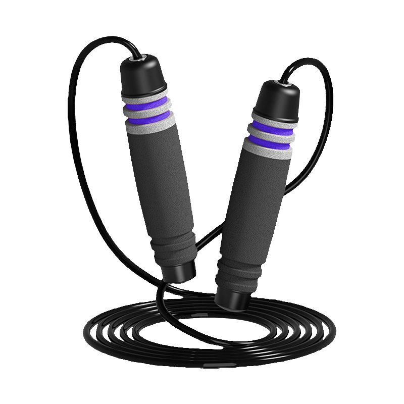 TS-3 シングルヘッドカラー/7 溝ドラム形状スポンジハンドル大人用縄跳び